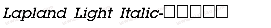Lapland Light Italic字体转换